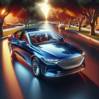 blue car