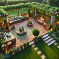 Brick patio backyard ideas